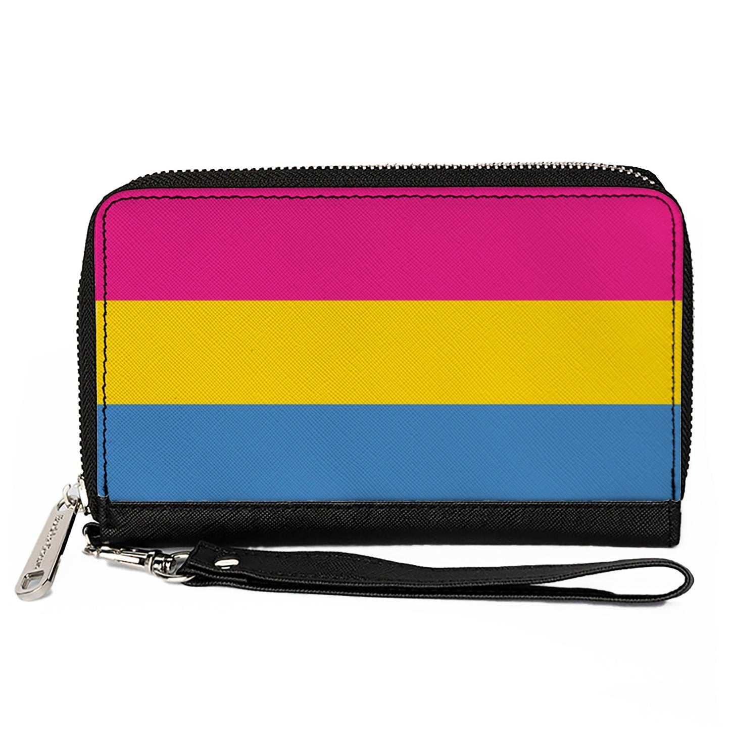 Women's PU Zip Around Wallet Rectangle - Flag Pansexual Pink Yellow Blue