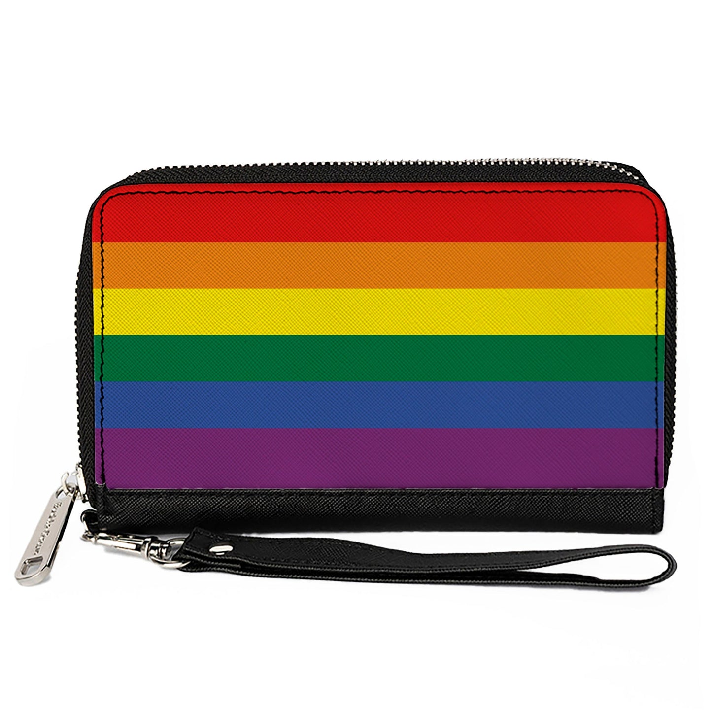 Women's PU Zip Around Wallet Rectangle - Flag Pride Rainbow