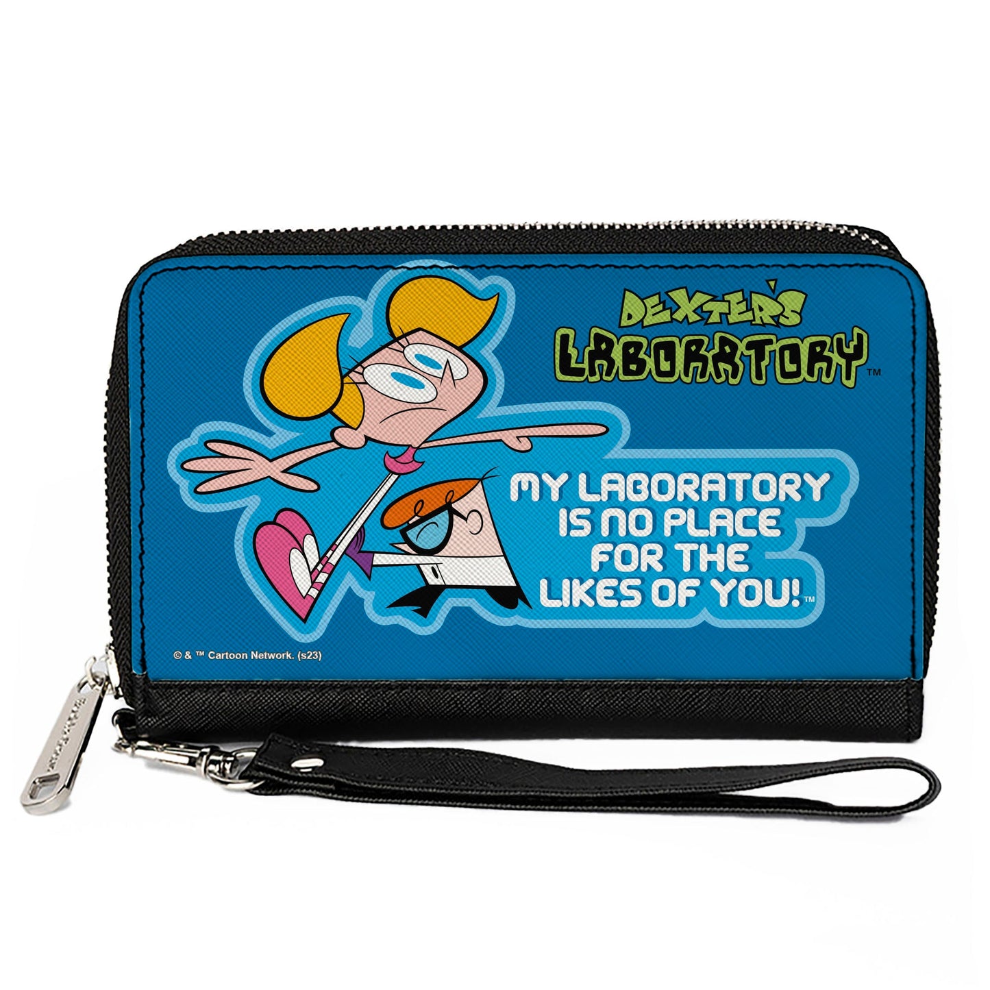 PU Zip Around Wallet Rectangle - DEXTER'S LABORATORY Dexter and Dee Dee NO PLACE FOR THE LIKES OF YOU Pose Blues