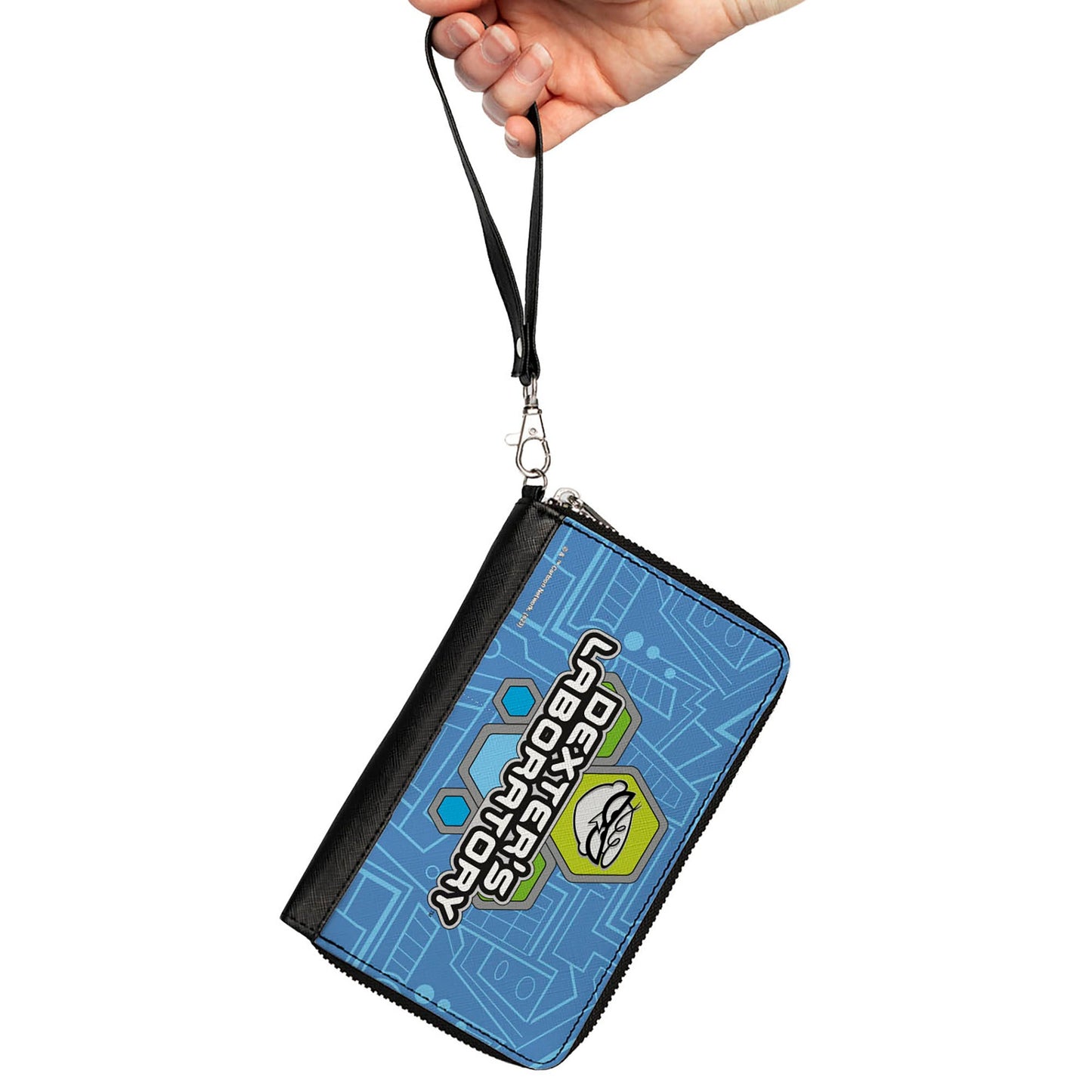 PU Zip Around Wallet Rectangle - DEXTER'S LABORATORY Icon Blues