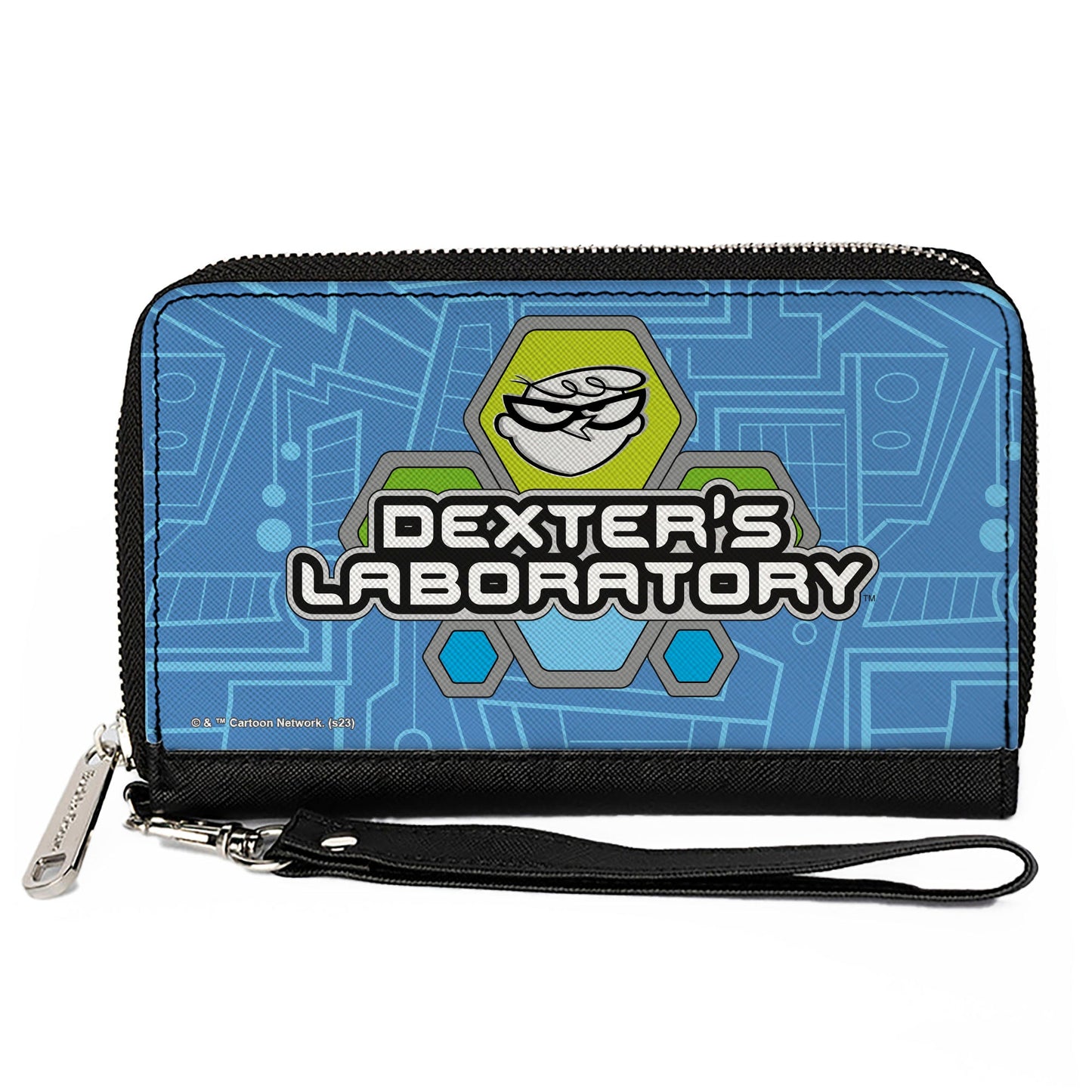 PU Zip Around Wallet Rectangle - DEXTER'S LABORATORY Icon Blues