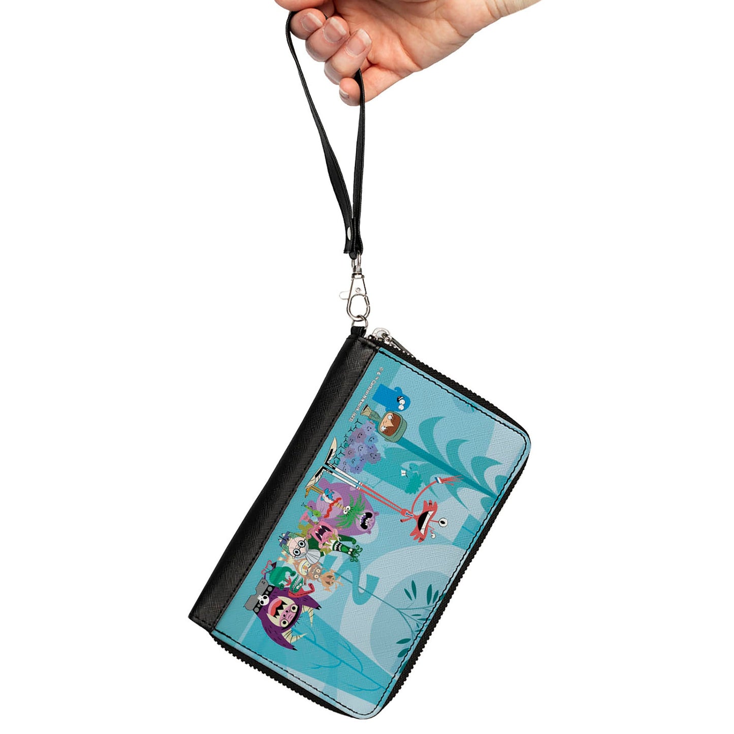 PU Zip Around Wallet Rectangle - Foster's Home for Imaginary Friends Group Pose Blues