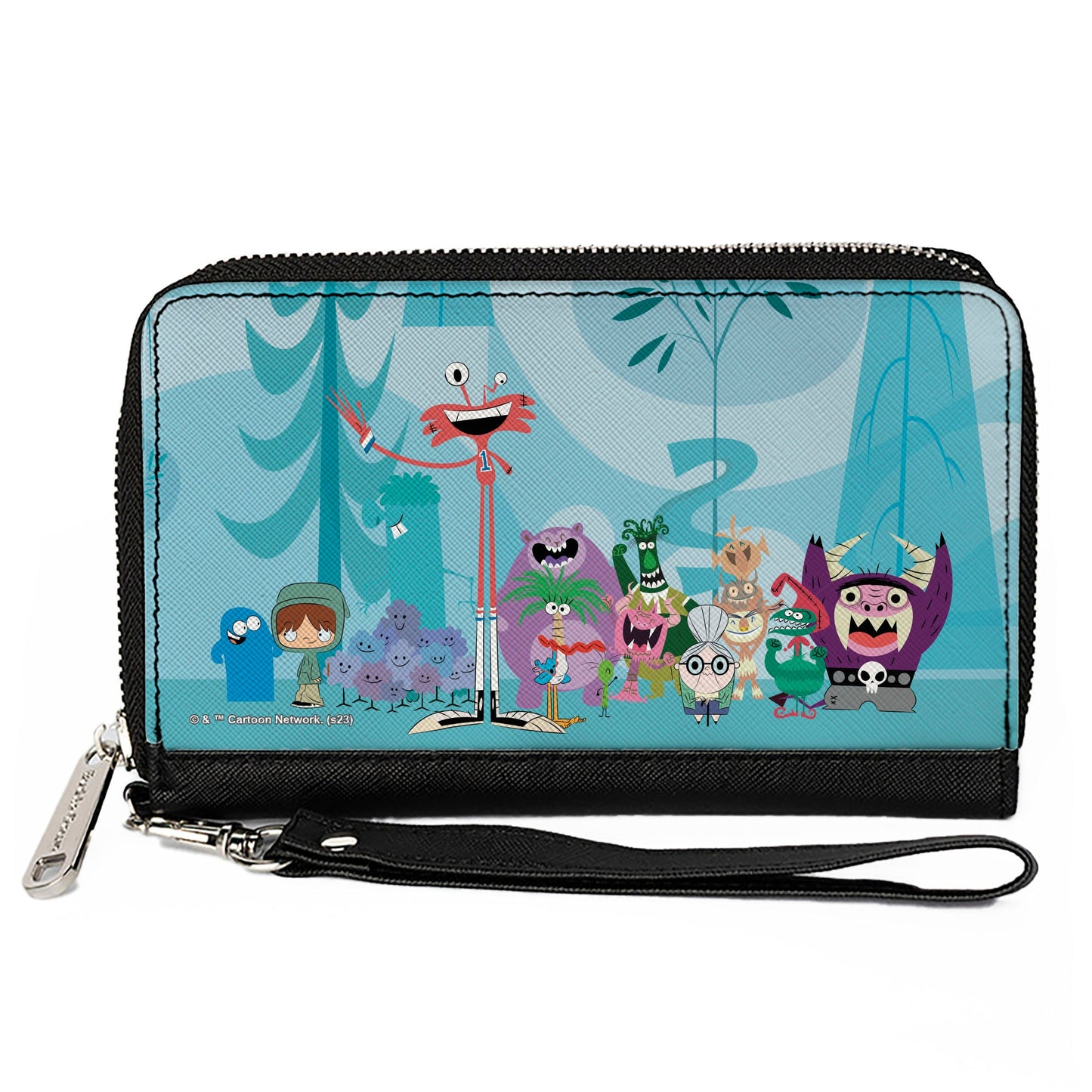 PU Zip Around Wallet Rectangle - Foster's Home for Imaginary Friends Group Pose Blues