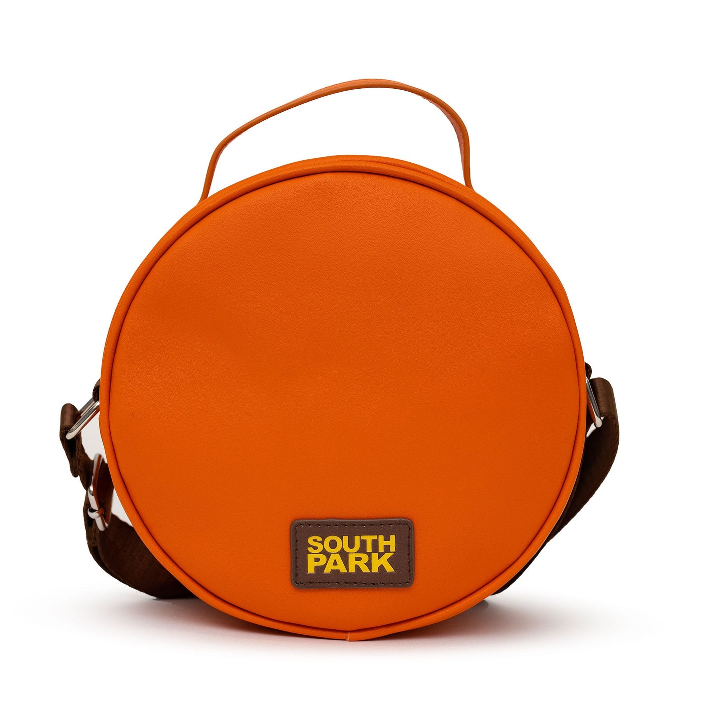 Comedy Central Bag, Crossbody, Round, South Park Kenny Face Close Up with Fur and Embroidery, Orange, Vegan Leather