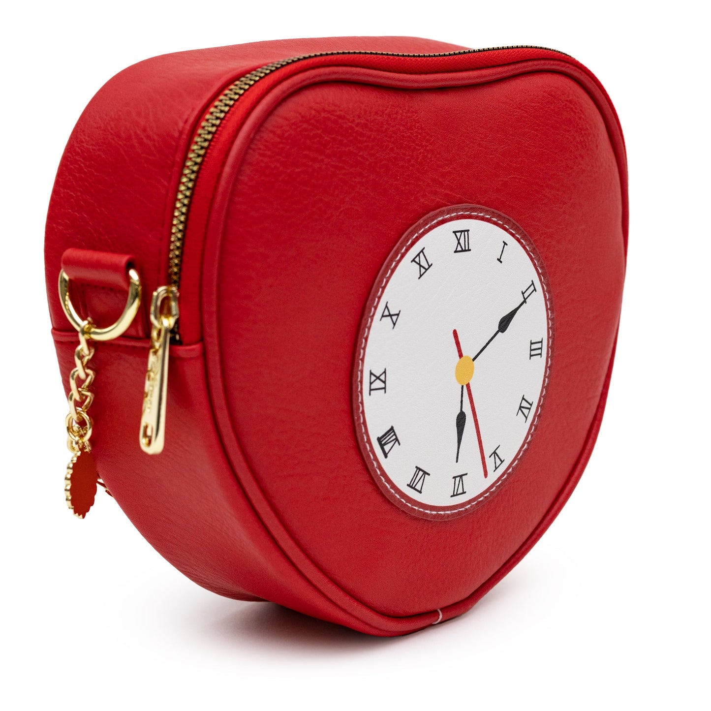 Movies Bag, Crossbody, The Wizard of Oz Tin Man Heart Clock Replica, Red, Vegan Leather