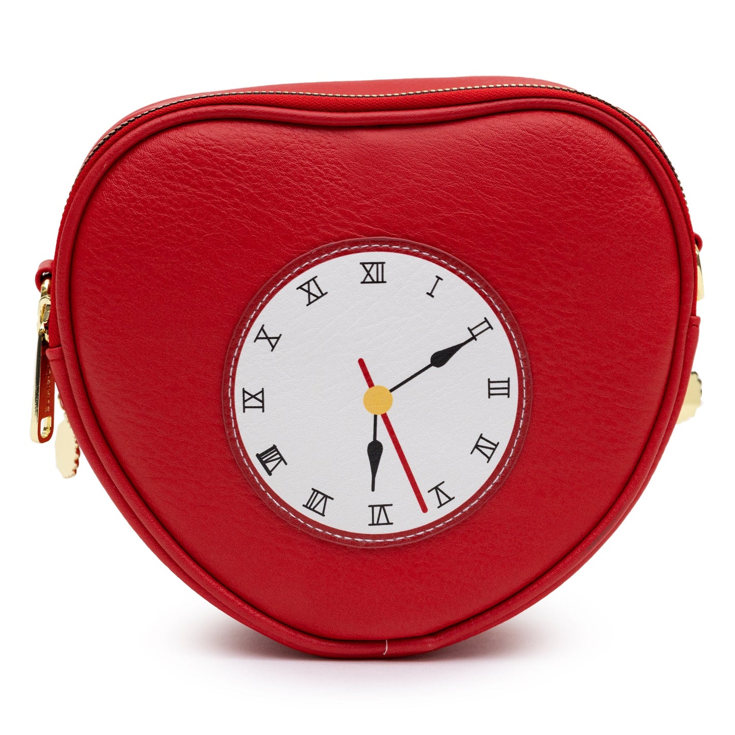 Movies Bag, Crossbody, The Wizard of Oz Tin Man Heart Clock Replica, Red, Vegan Leather