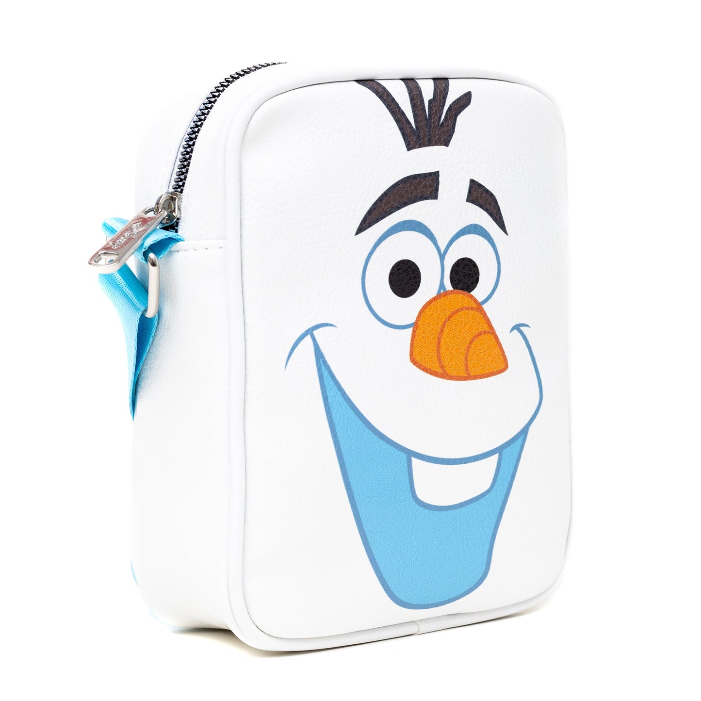 Disney Bag, Crossbody, Frozen, Olaf Smiling Face Character Close Up White, Vegan Leather