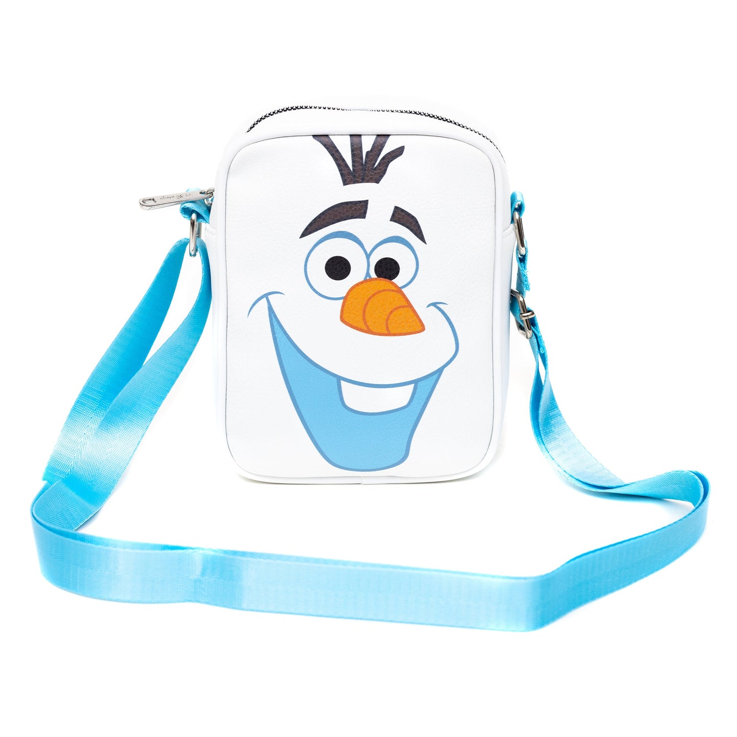 Disney Bag, Crossbody, Frozen, Olaf Smiling Face Character Close Up White, Vegan Leather