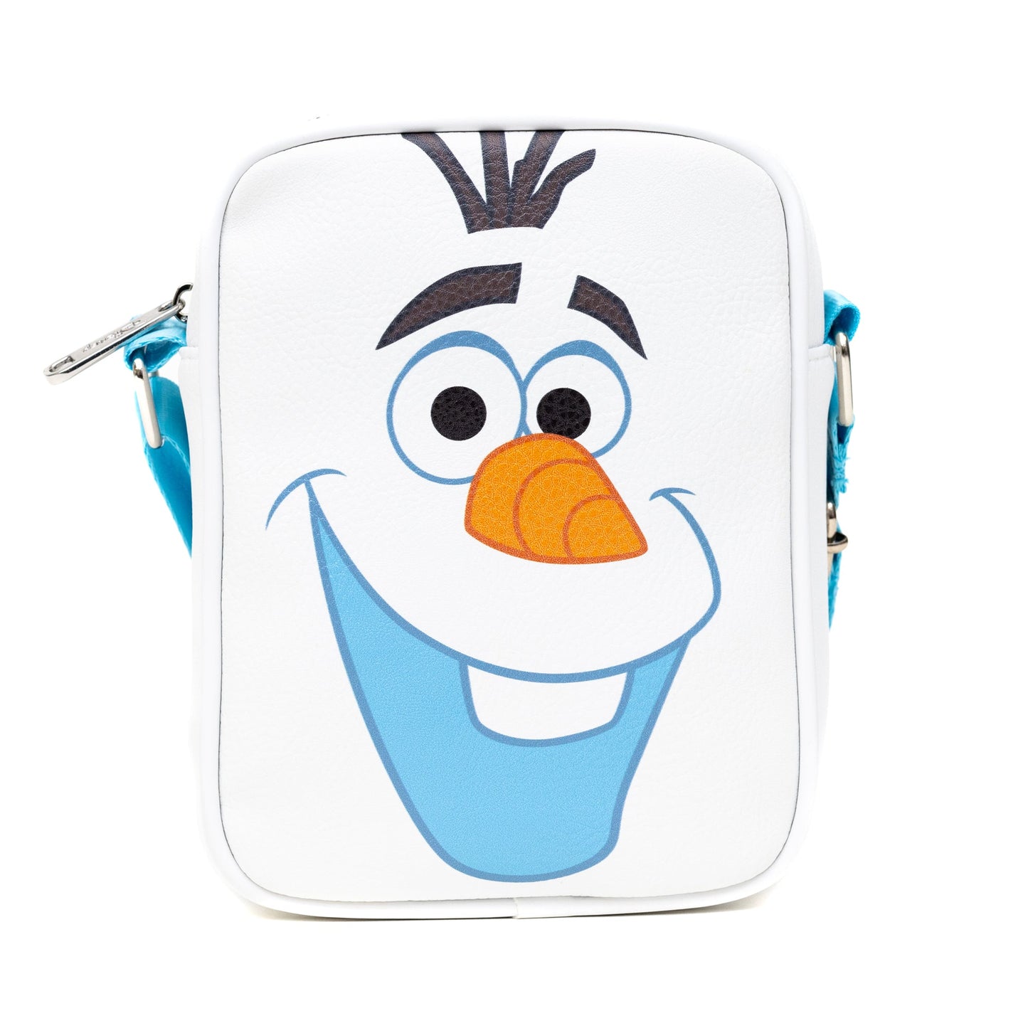 Disney Bag, Crossbody, Frozen, Olaf Smiling Face Character Close Up White, Vegan Leather