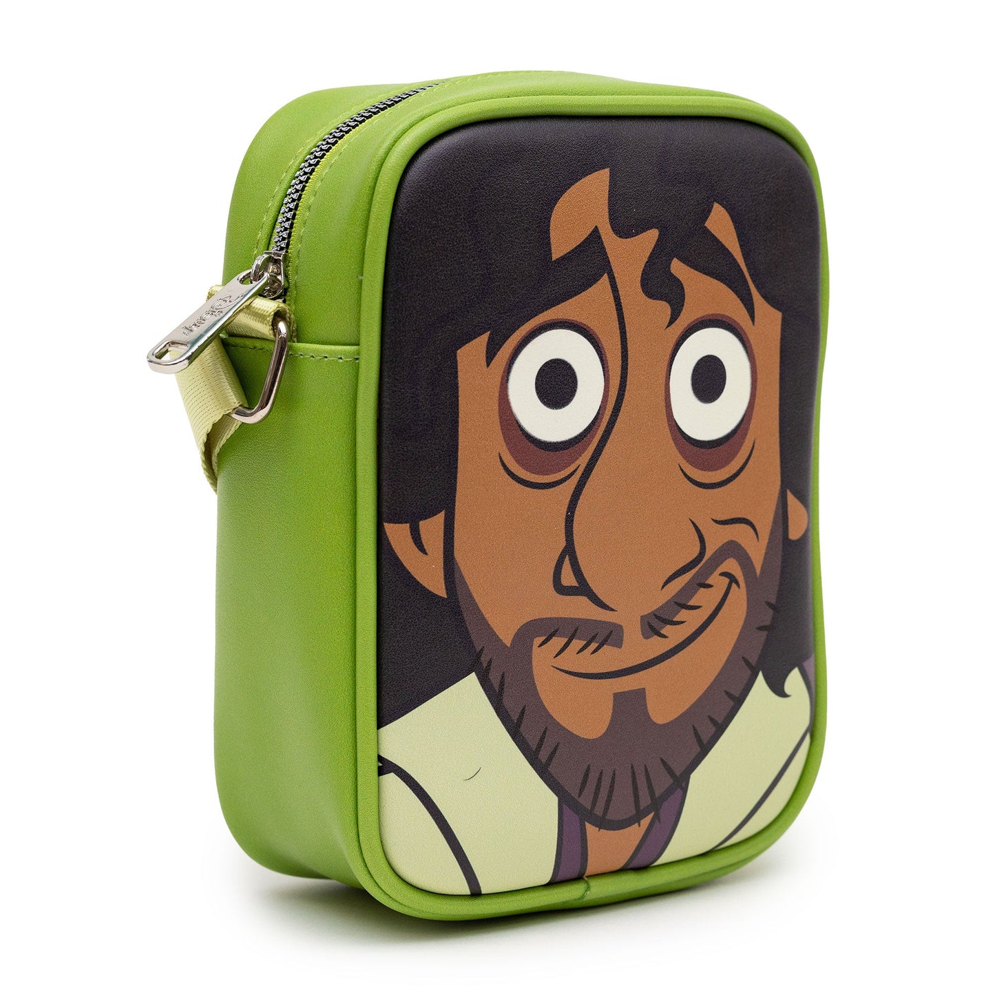 Disney Bag, Crossbody, Encanto Bruno Character Face Close Up with GITD Eyes, Green, Vegan Leather