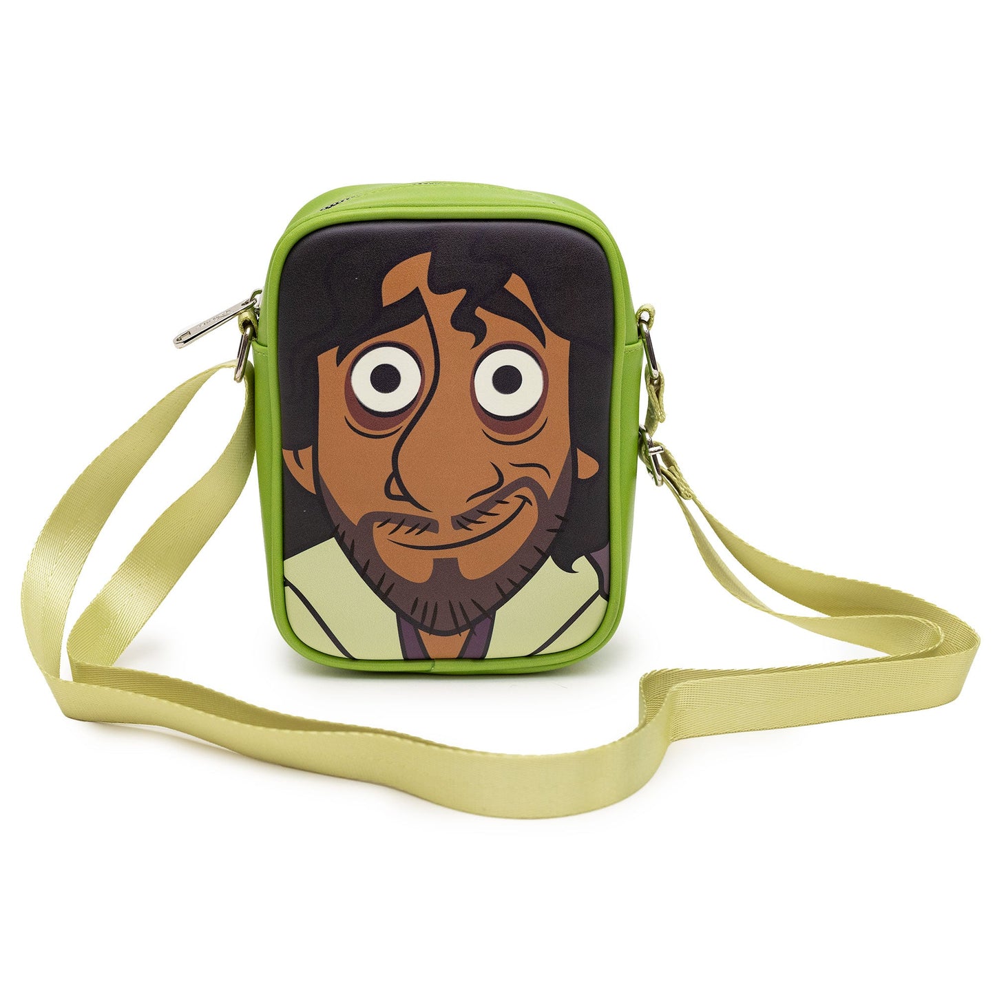 Disney Bag, Crossbody, Encanto Bruno Character Face Close Up with GITD Eyes, Green, Vegan Leather