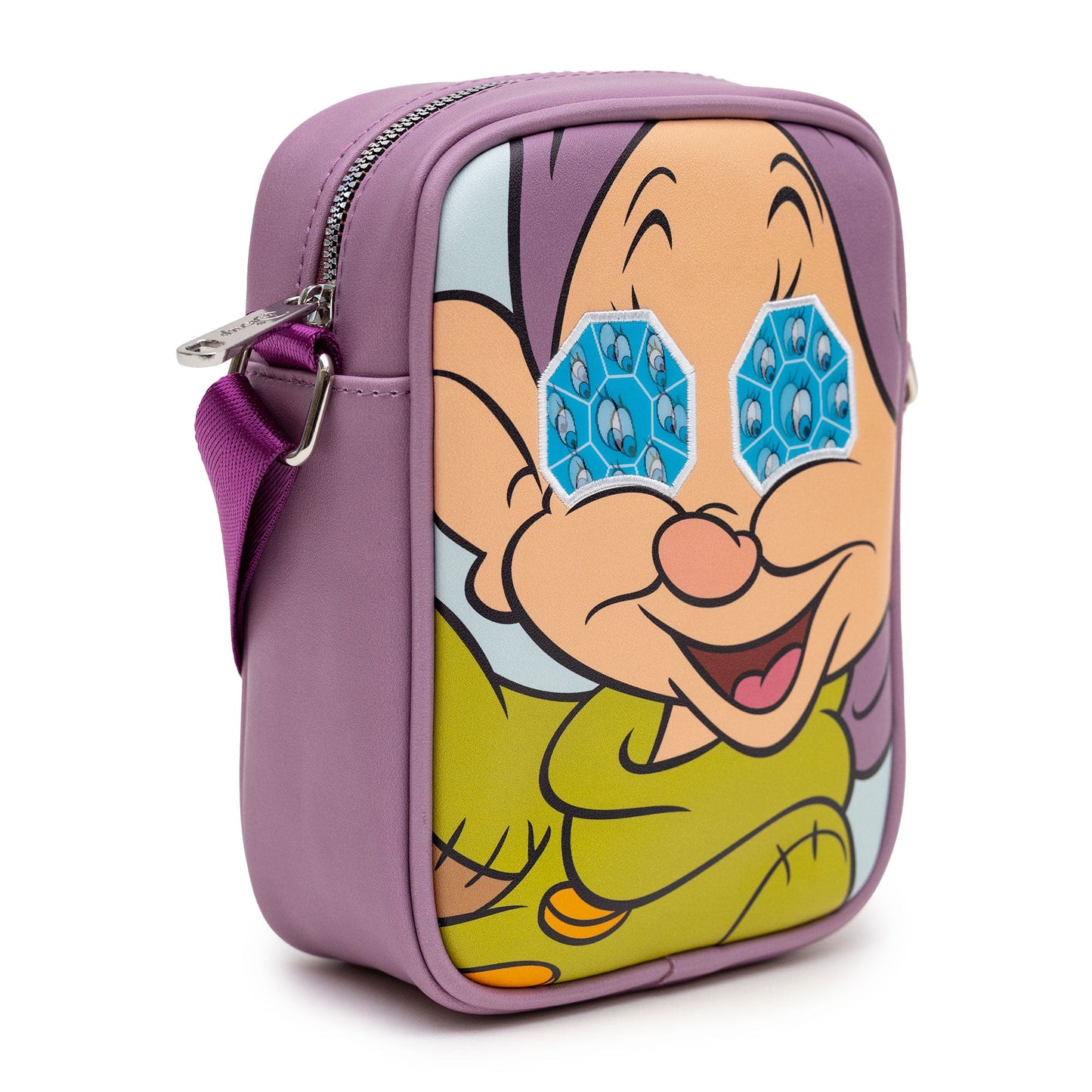 Disney Bag, Crossbody, Snow White Dopey Dwarf Close Up with Lenticular Diamond Eyes, Vegan Leather