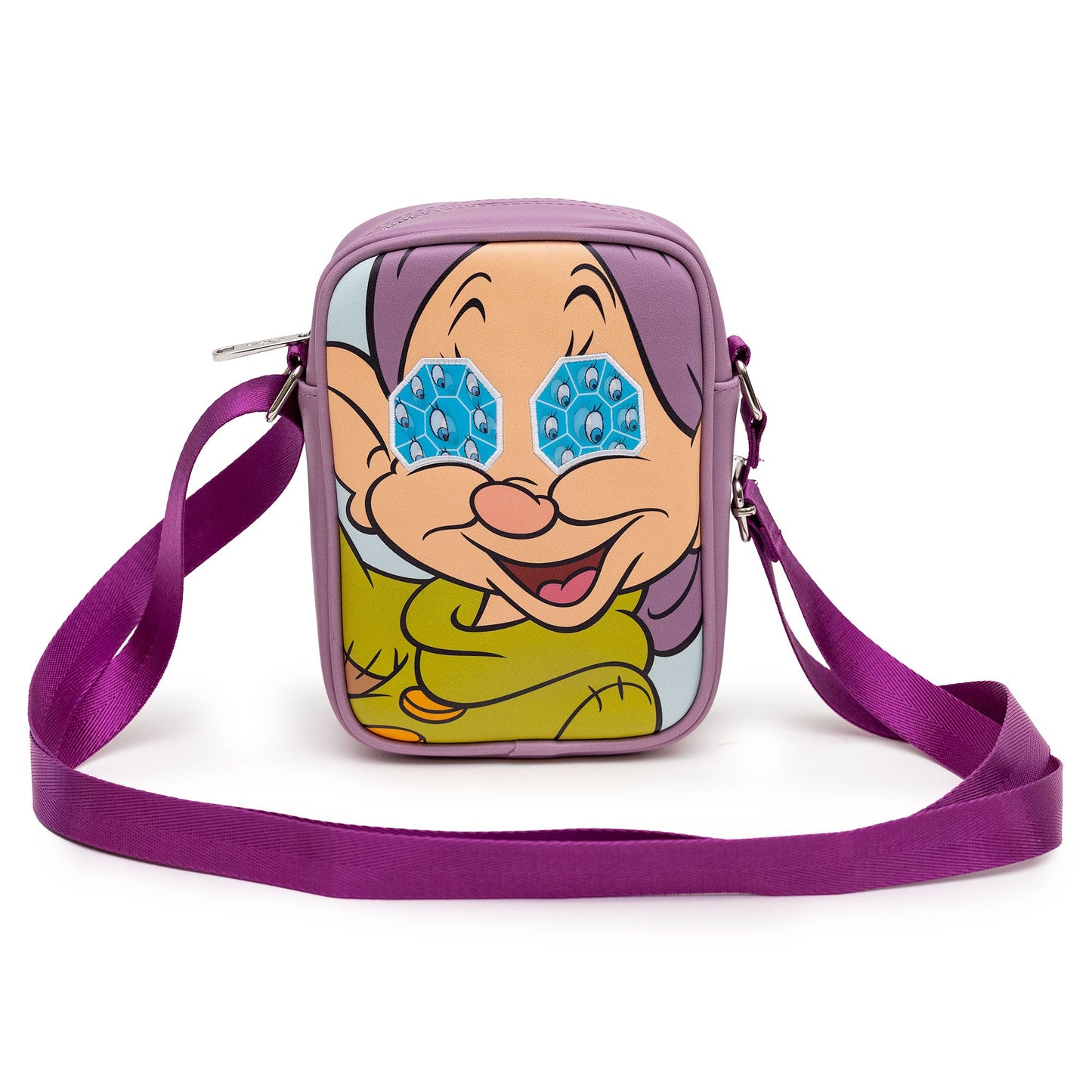 Disney Bag, Crossbody, Snow White Dopey Dwarf Close Up with Lenticular Diamond Eyes, Vegan Leather