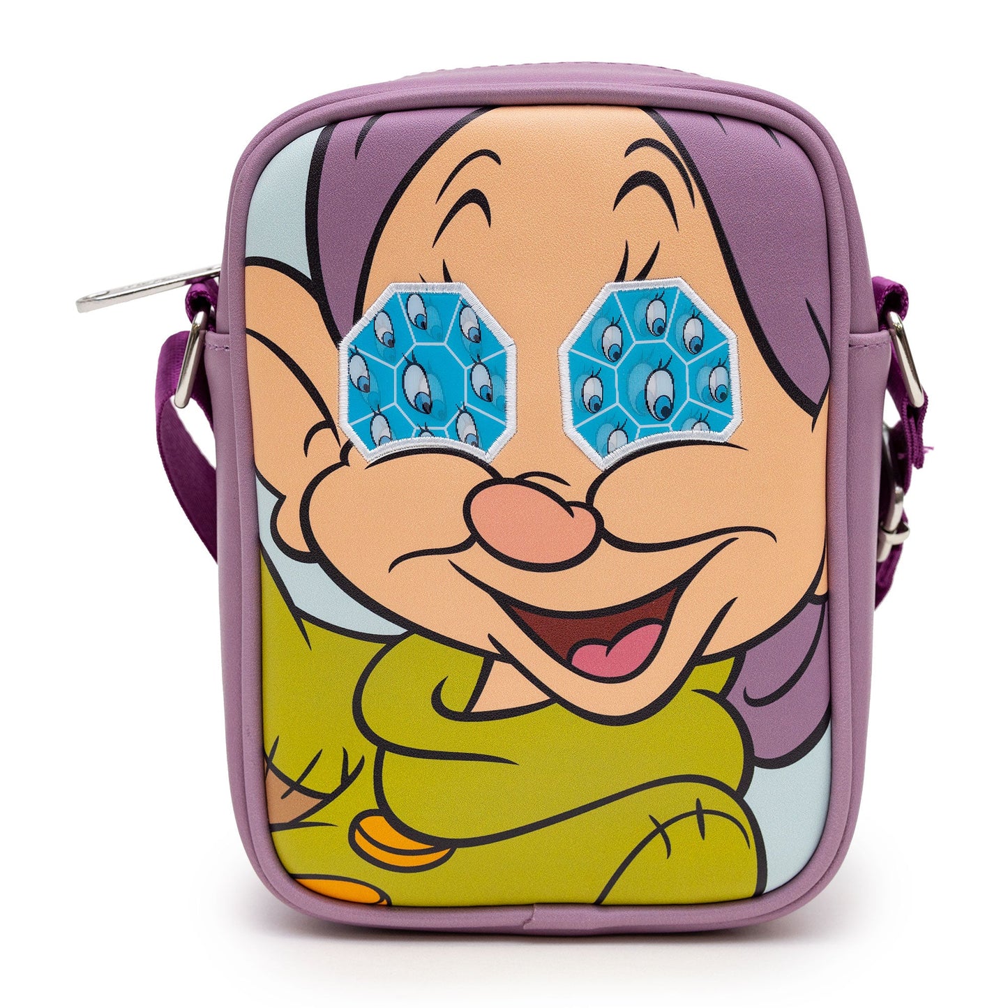 Disney Bag, Crossbody, Snow White Dopey Dwarf Close Up with Lenticular Diamond Eyes, Vegan Leather