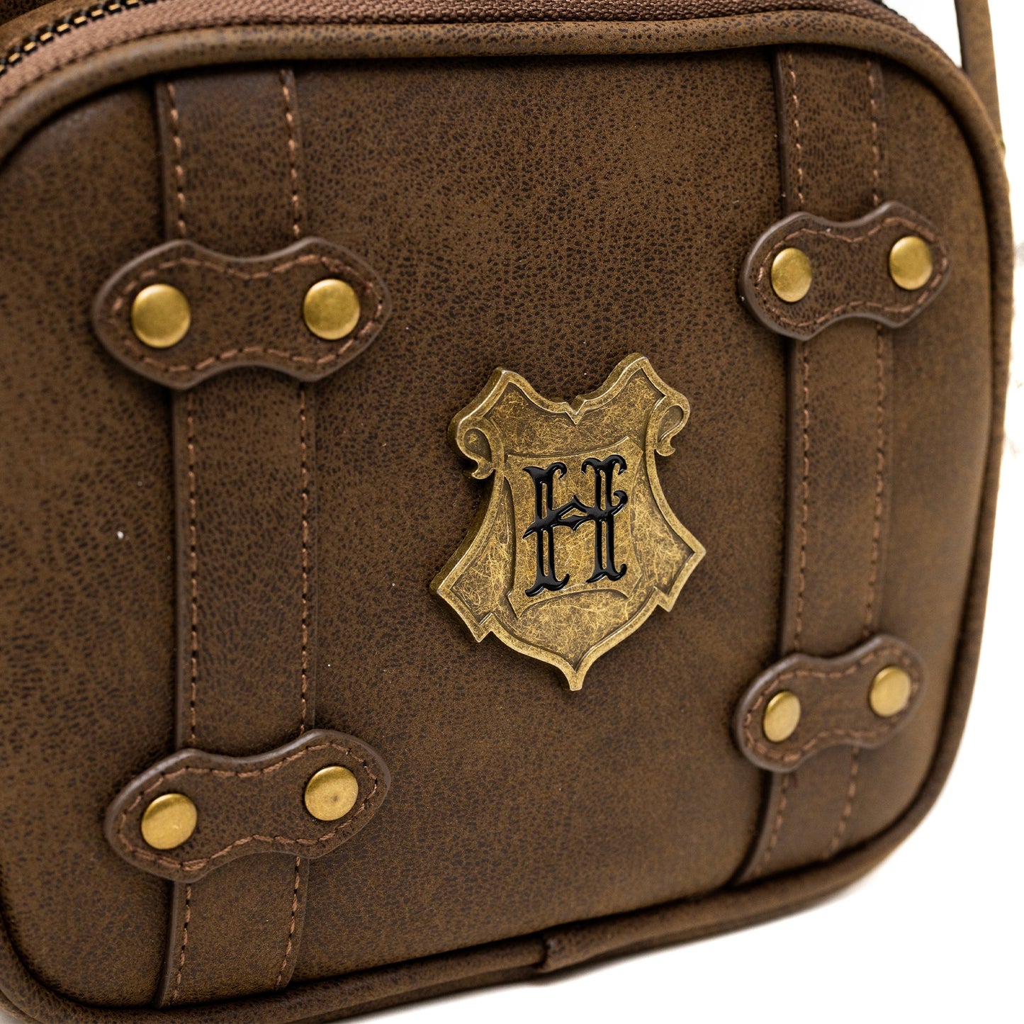 The Wizarding World of Harry Potter Bag, Crossbody, Harry Potter Hogwarts School of Witchcraft and Wizardry Brown, Vegan Leather