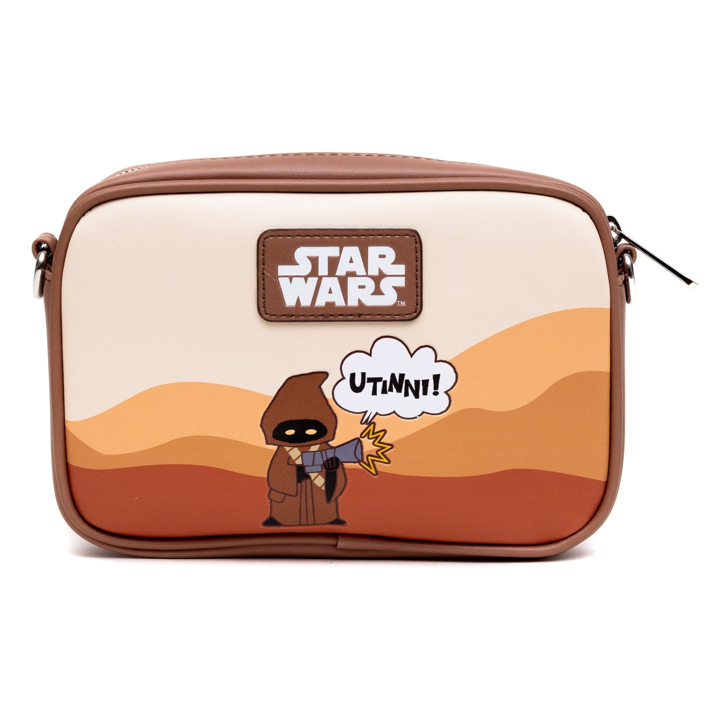 Star Wars Bag, Crossbody, Jawa Sandcrawler and Jawa Pose, Brown, Vegan Leather