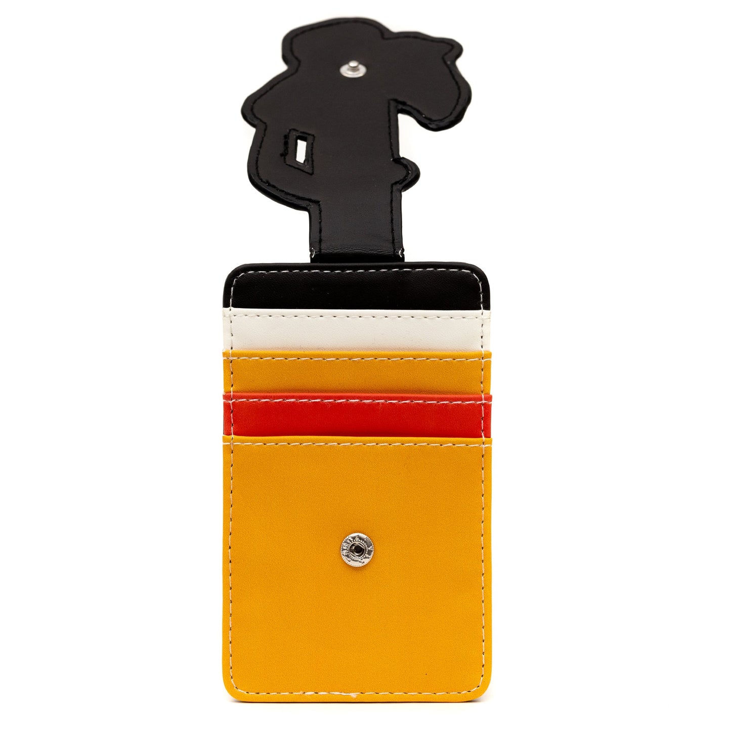 Disney Character Wallet, ID Card Holder, Pluto Expression, Orange, Vegan Leather, 3.0" x 5.0"