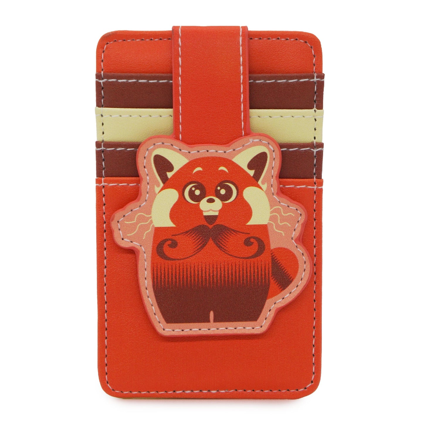 Disney Vegan Leather Wallet, ID Card Holder, Turning Red Red Panda Mei Pose Reds Ivory