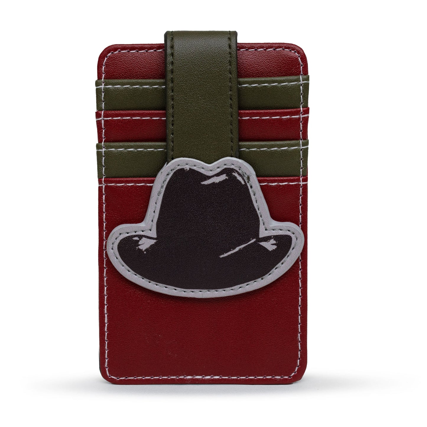 Warner Bros. Horror Movie Wallet, Character Wallet ID Card Holder, A Nightmare on Elm Street Freddy Hat Red Green, Vegan Leather