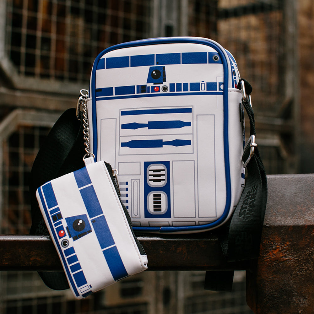 Star Wars Bag and Wallet Combo, Star Wars R2 D2 Droid Body White, Vegan Leather