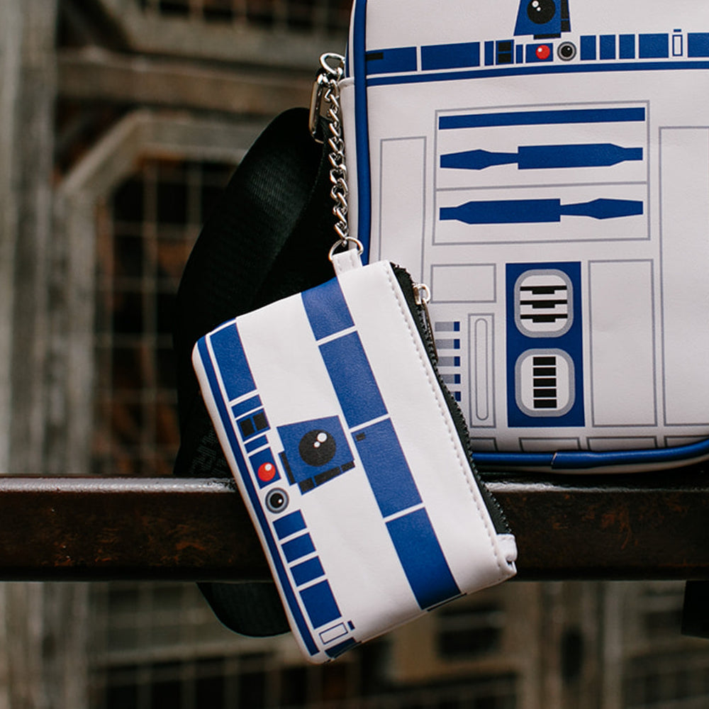 Star Wars Bag and Wallet Combo, Star Wars R2 D2 Droid Body White, Vegan Leather