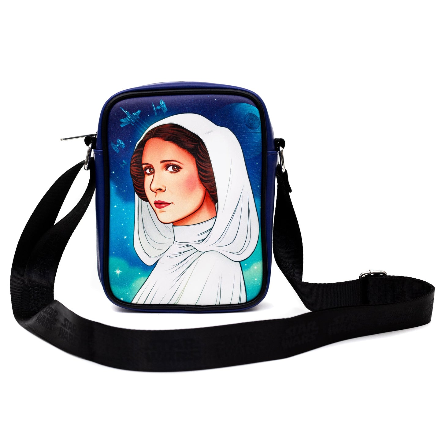 Star Wars Bag and Wallet Combo, Star Wars Princess Leia Pose Blue, Vegan Leather