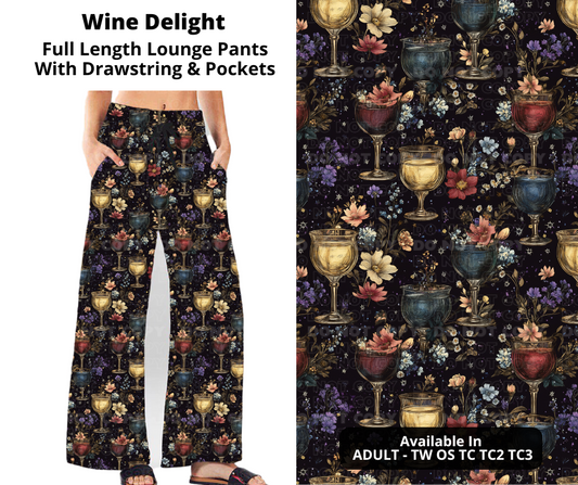 Preorder! Closes 11/11. ETA Jan. Wine Delight Full Length Lounge Pants