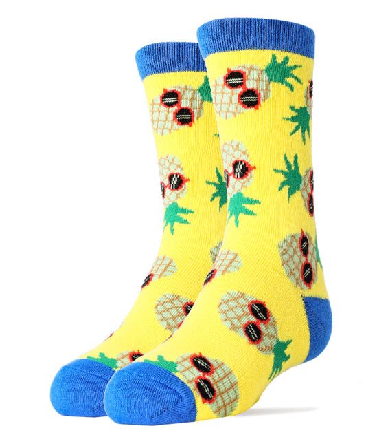 Pineapple Dude Yellow Socks