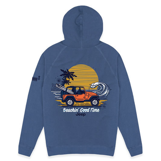 Mens Jeep® Beachin Zip French Terry Hooded Sweatshirt - Slate