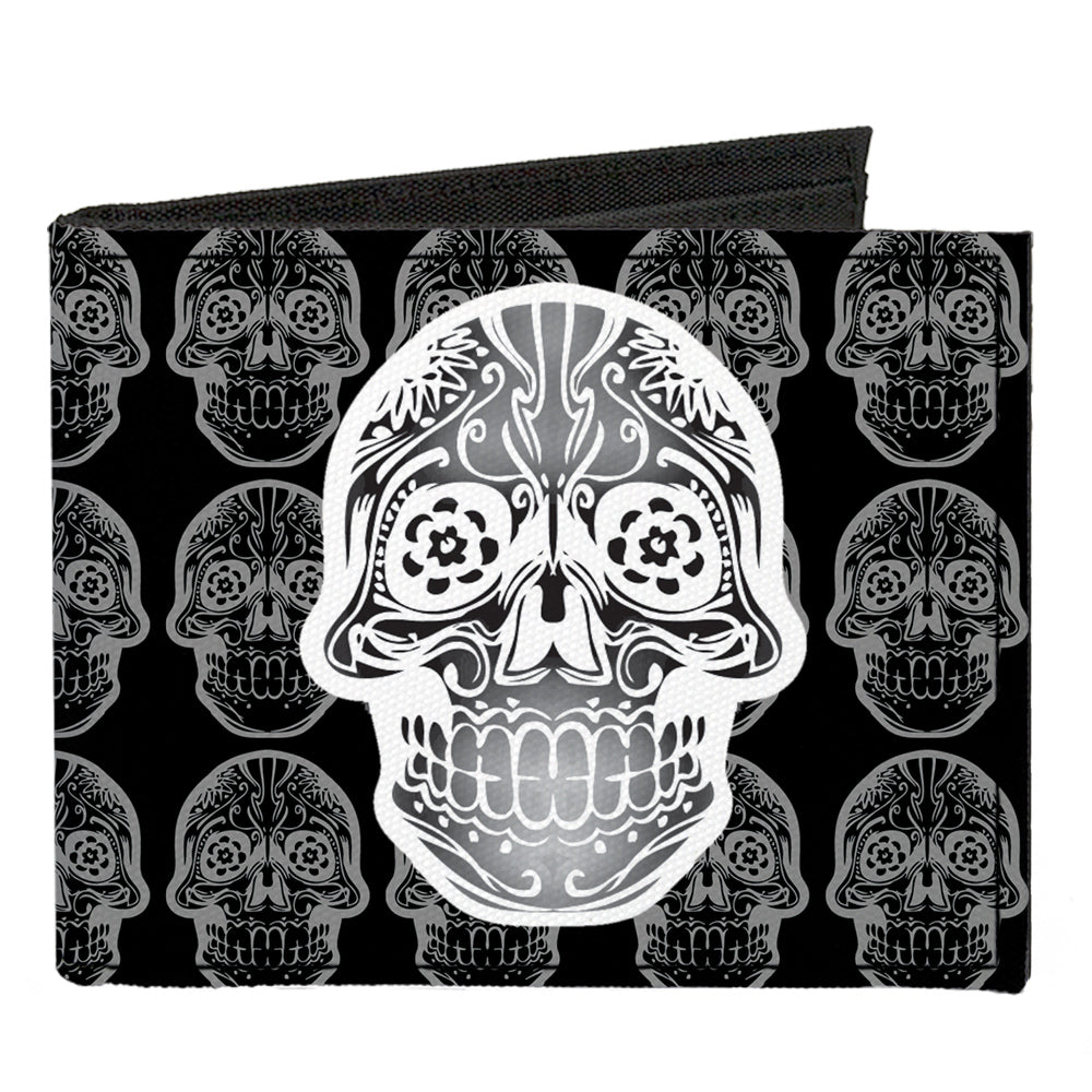 Canvas Bi-Fold Wallet - Skull Candy