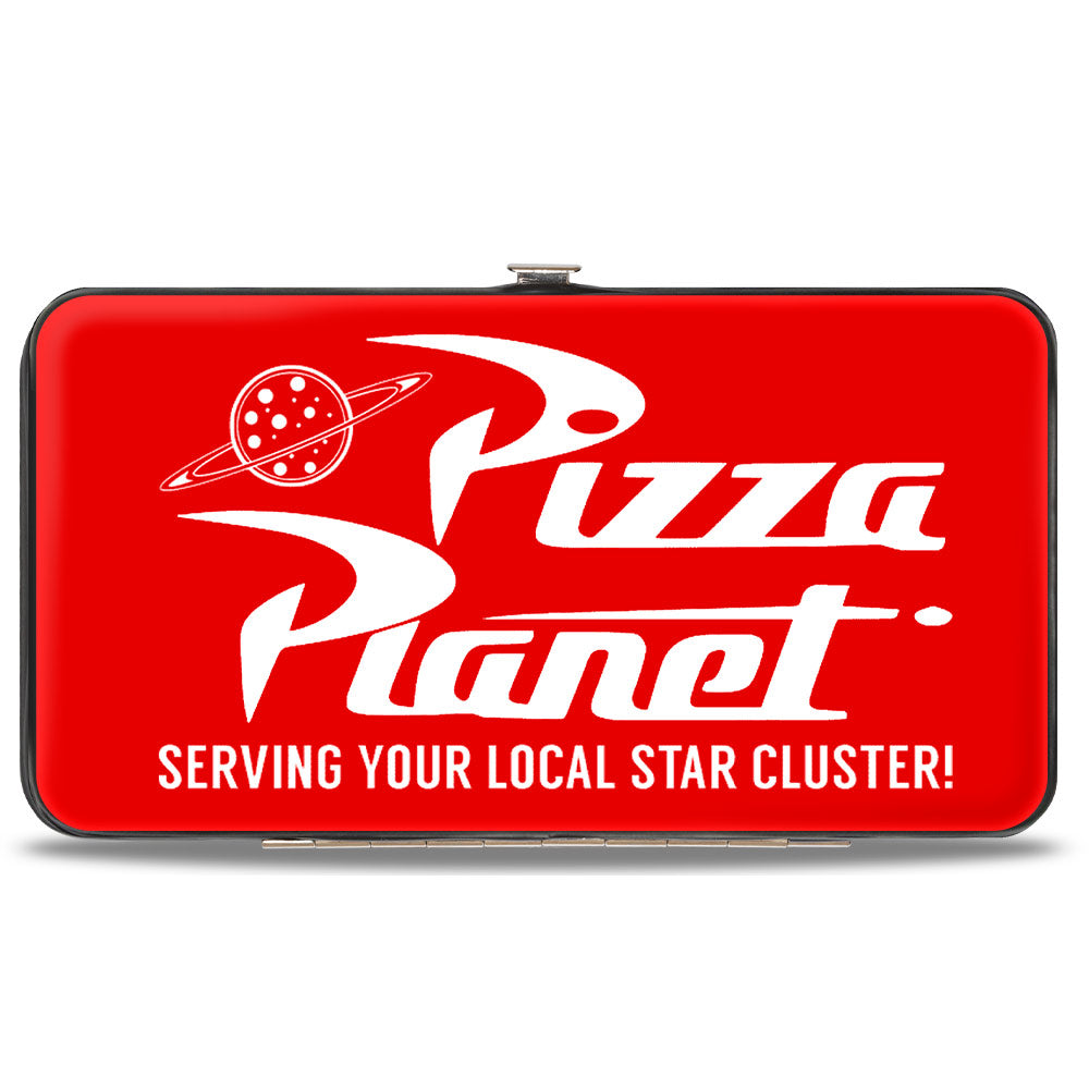 Hinged Wallet - Toy Story PIZZA PLANET SERVING YOUR LOCAL STAR CLUSTER + Checker Red White