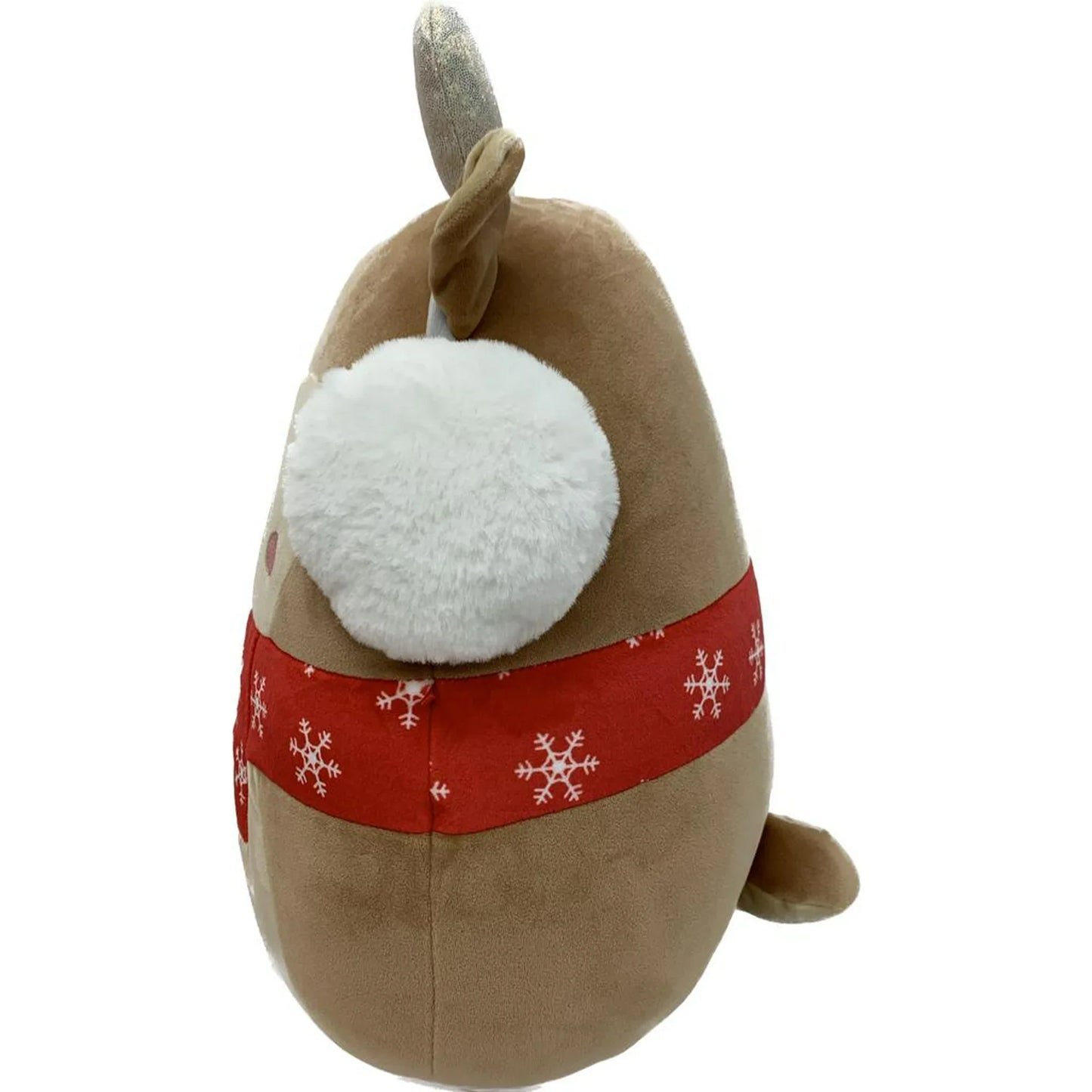 Squishmallows Darla the Reindeer Wearing Red Scarf & Ear Muffs 12" 2023 Christmas Edition Stuffed Plush