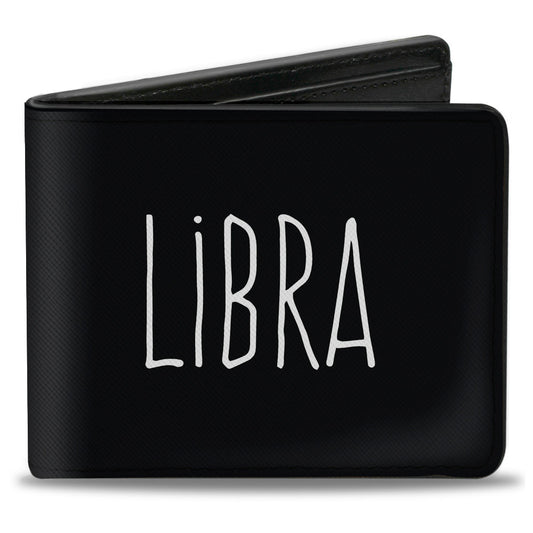 Bi-Fold Wallet - Zodiac LIBRA Symbol Black White