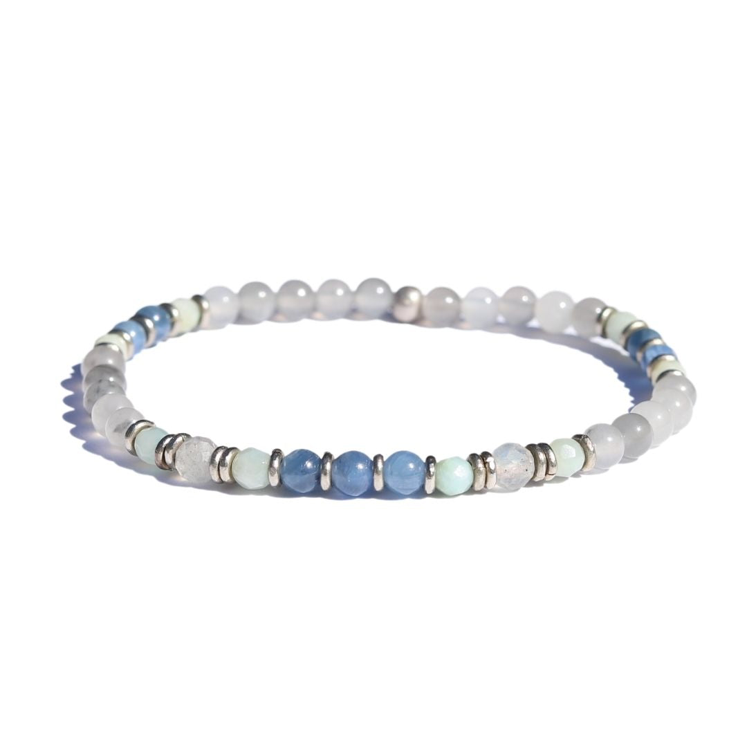 "Calm" Kyanite, Quartz & Amazonite Delicate Bracelet