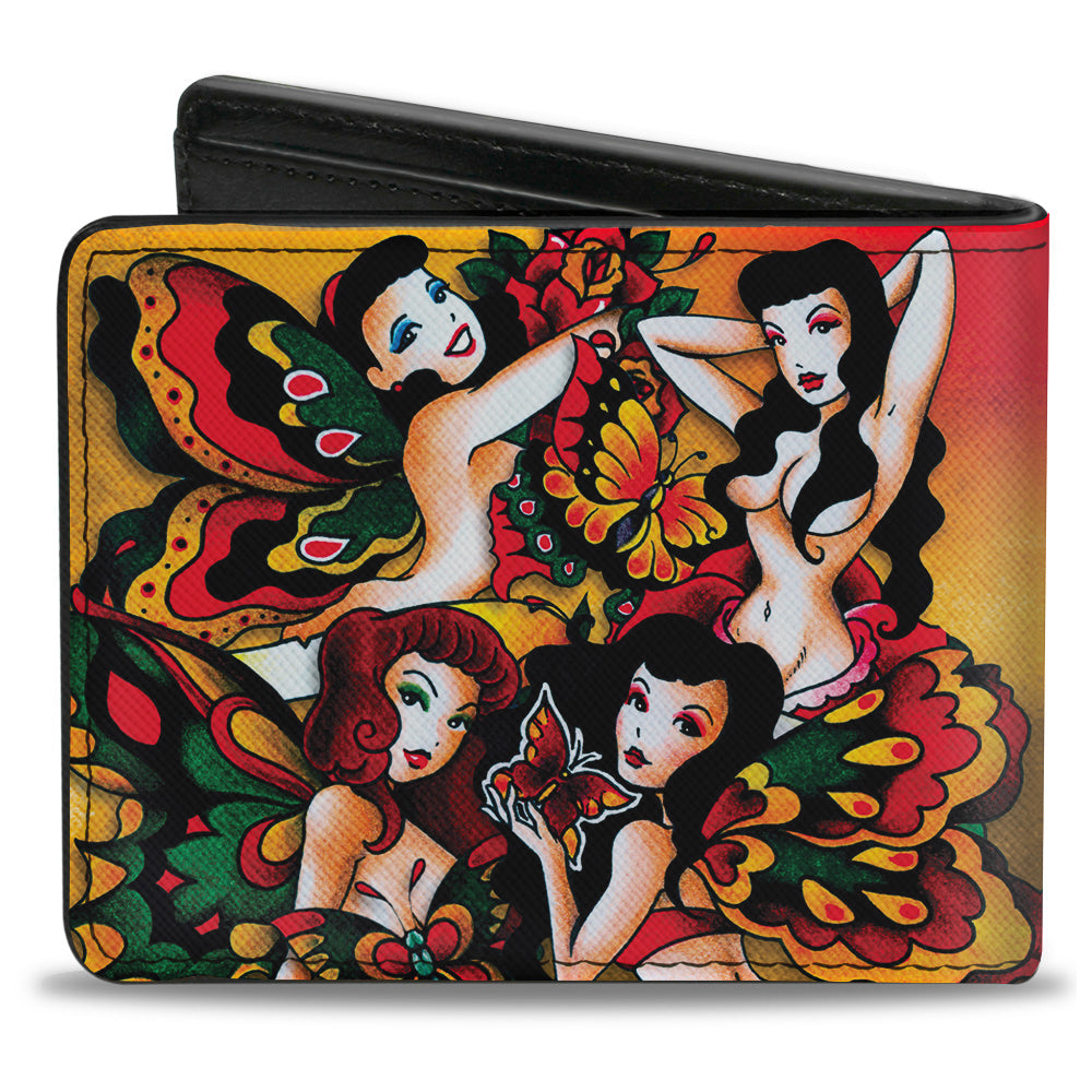 Bi-Fold Wallet - Tattoo Johnny-Butterfly Girl