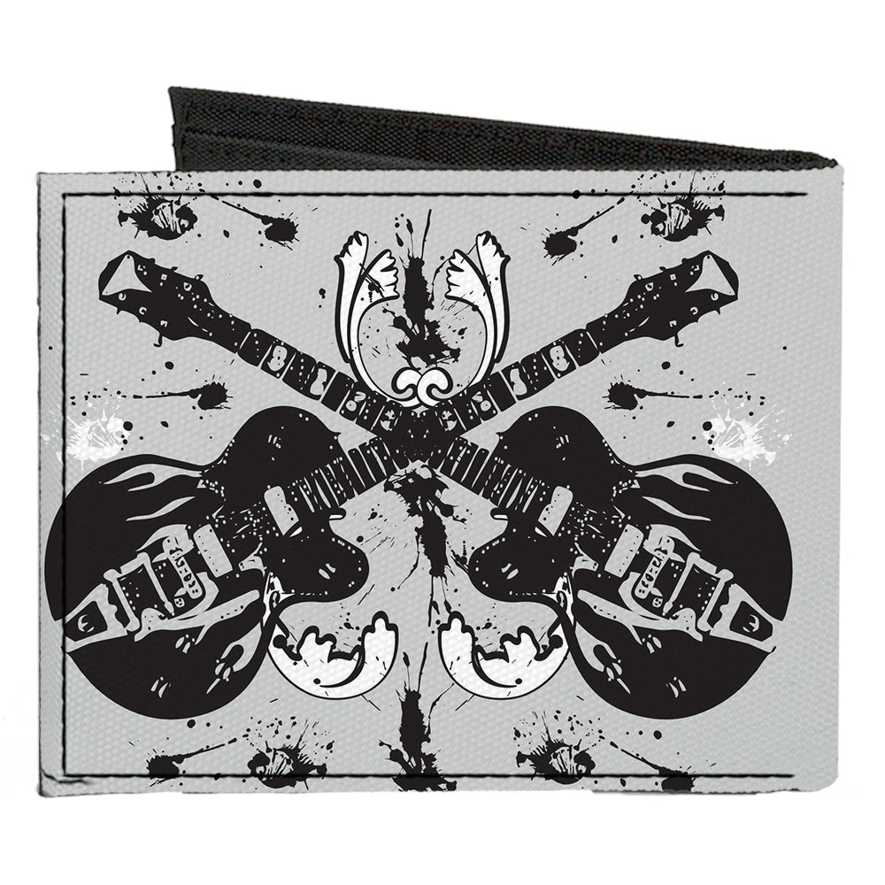 Canvas Bi-Fold Wallet - Electric Guitars