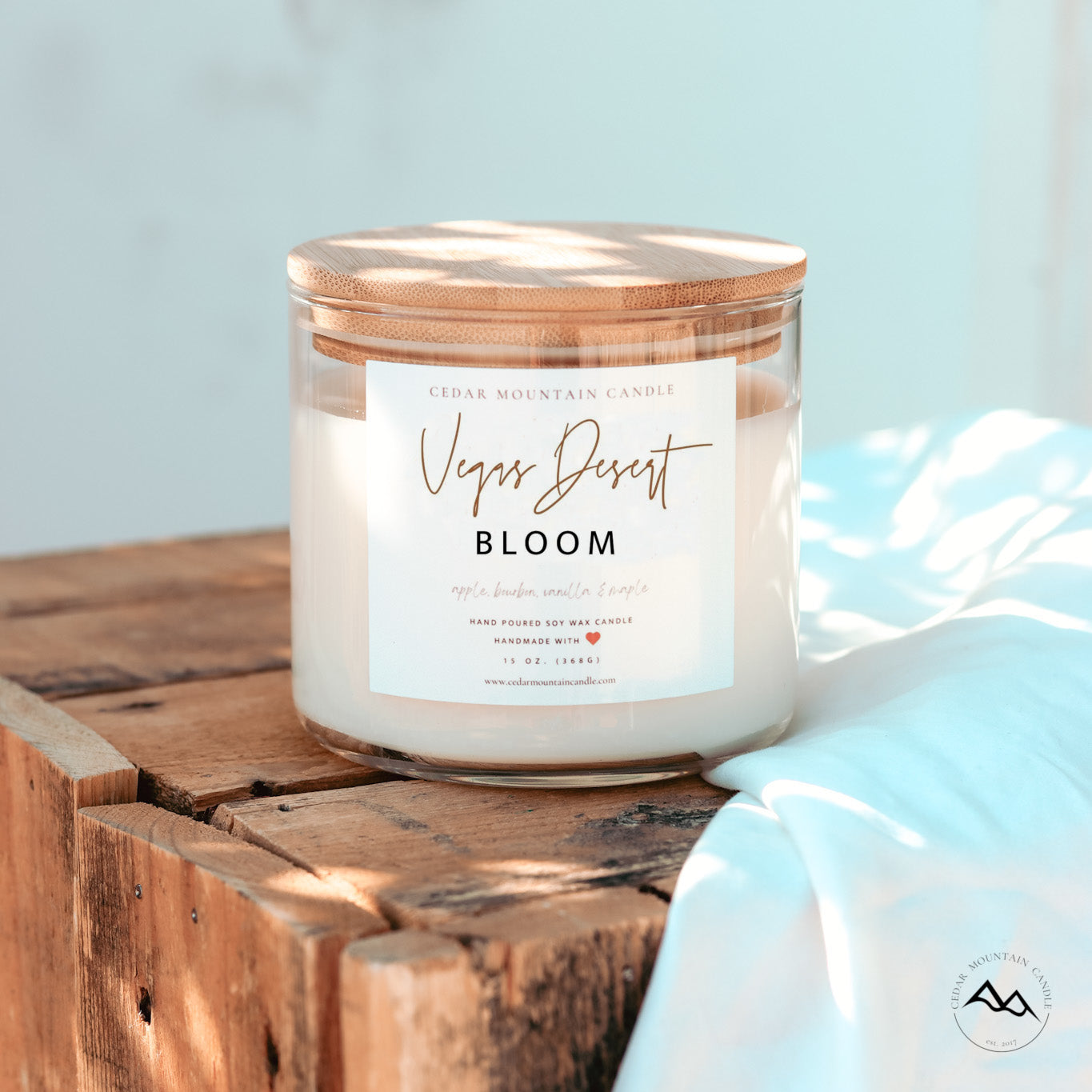 Desert Bloom - Bamboo Lid 3 Wick Jar Candle