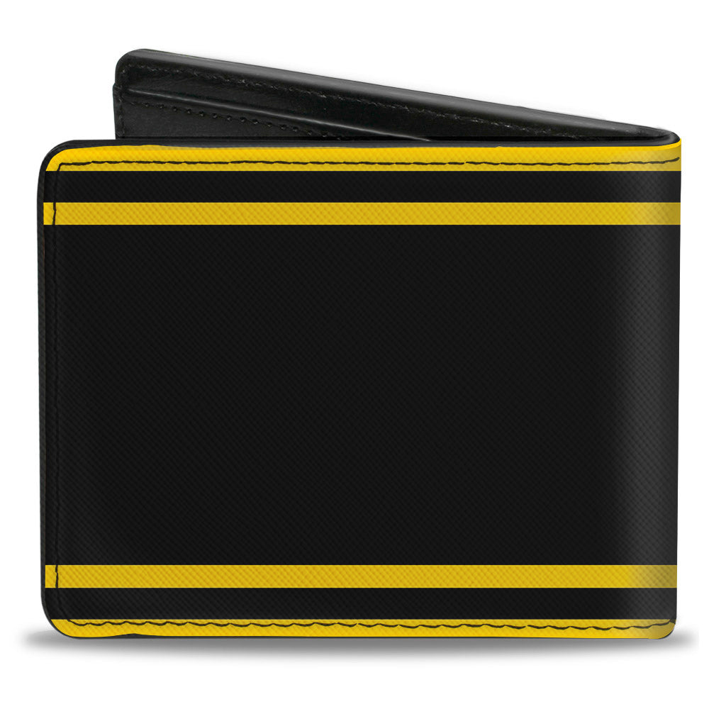 Bi-Fold Wallet - SUPER BEE Logo Stripes Black Yellow