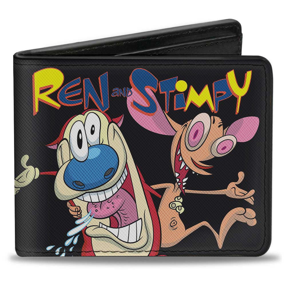 Bi-Fold Wallet - REN AND STIMPY Buddy Pose Black