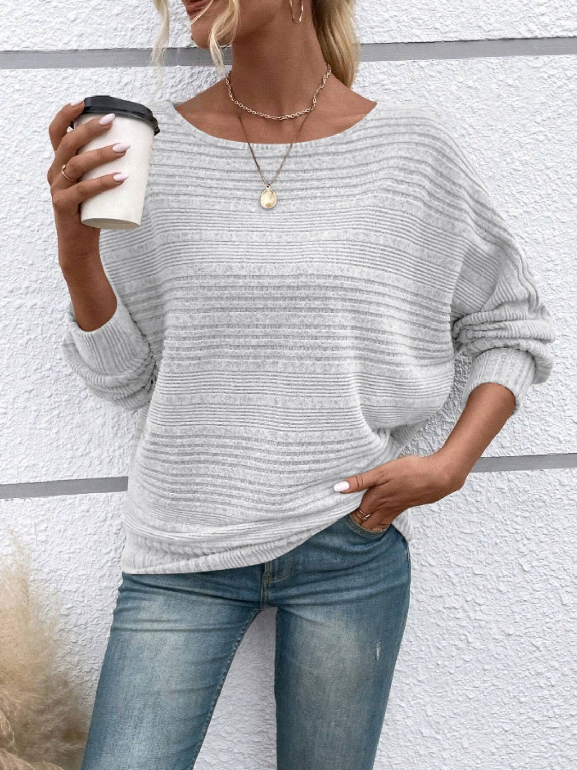 Round Neck Long Sleeve Top