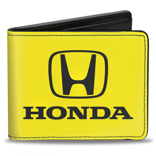 Bi-Fold Wallet - Honda Logo Yellow Black