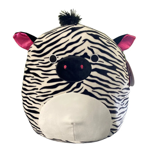 Squishmallows Tracey the Zebra with Pink Sparkle Ears 16" 2023 Valentine's Collection Stuffed Plush