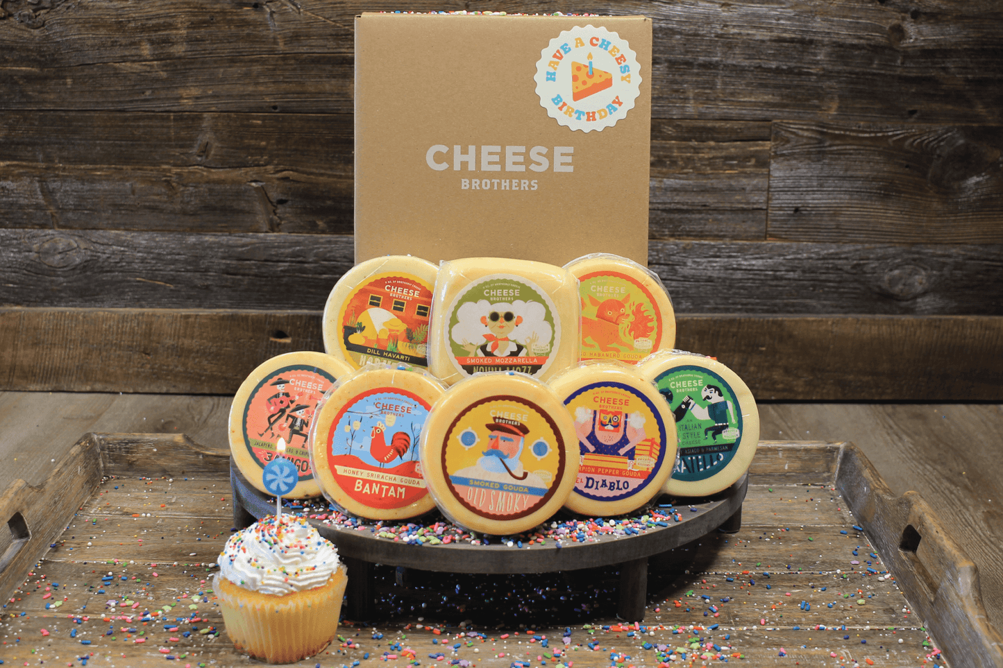 "Have a Cheesy Birthday" Gift Basket