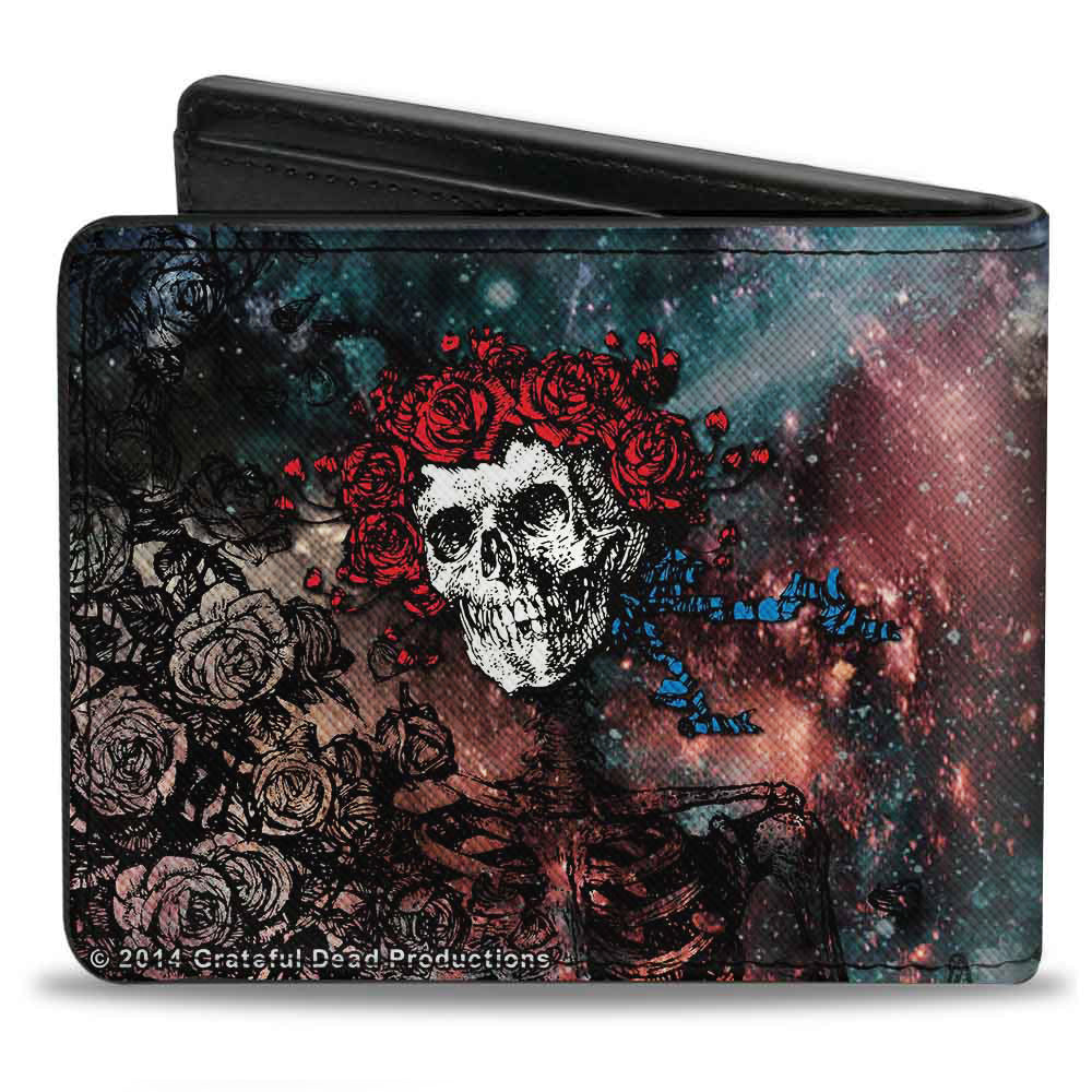 Bi-Fold Wallet - Space Your Face + Skull & Roses Galaxy