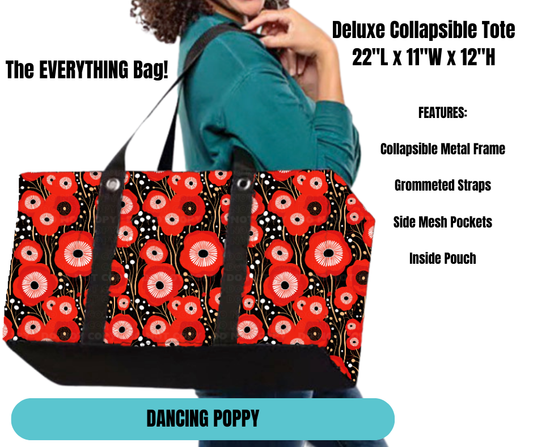 Preorder! Closes 11/18. ETA Feb. Dancing Poppy Collapsible Tote