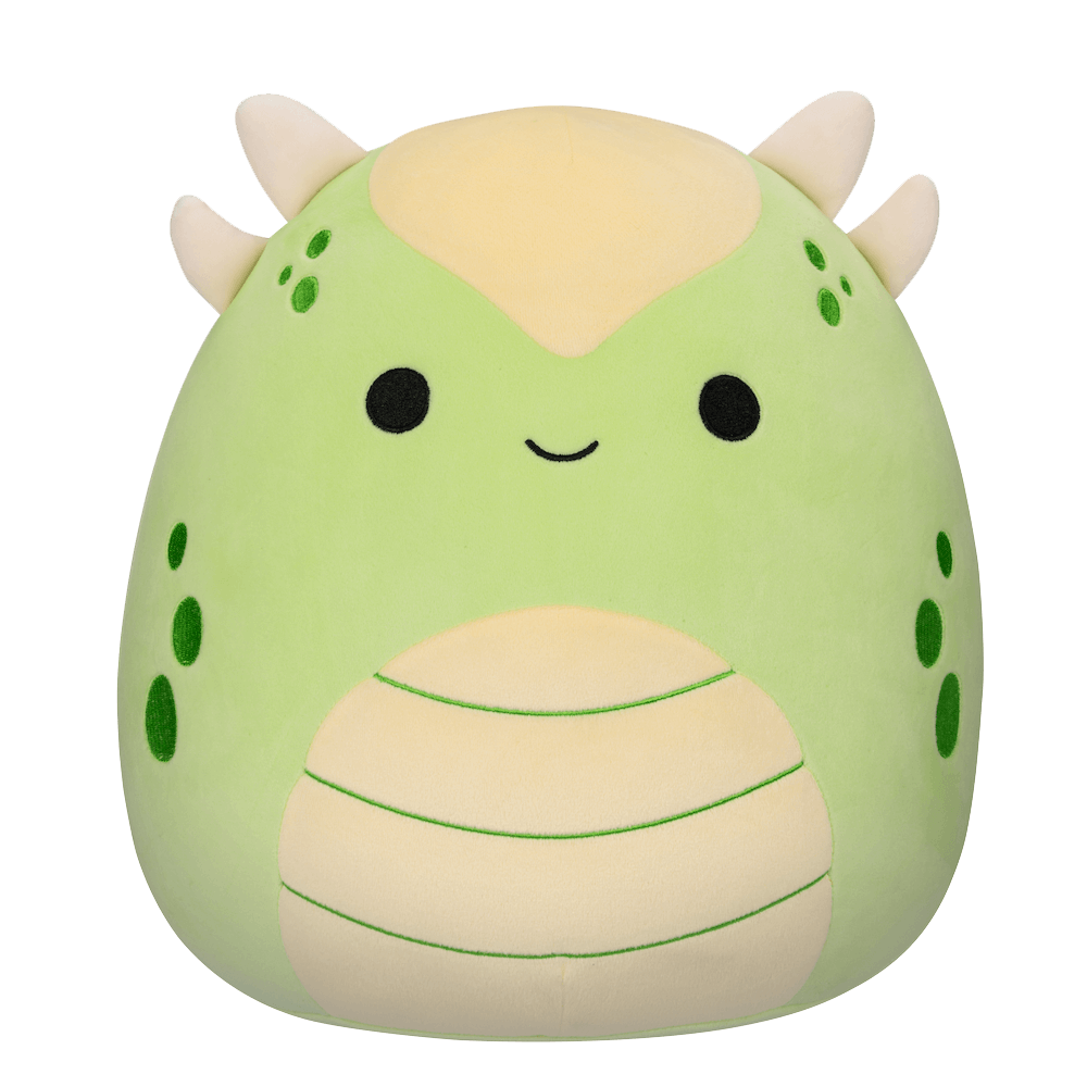 Squishmallows DeRay the Green Ankylosaurus With Yellow Belly 12" Select Series Stuffed Plush