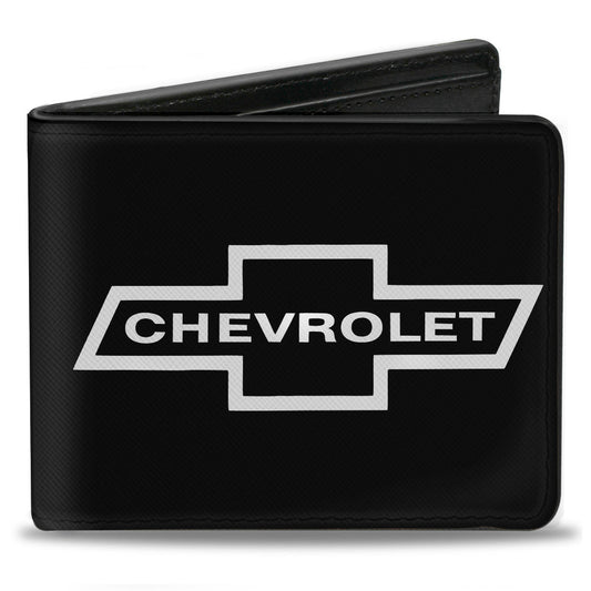 Bi-Fold Wallet - 1965 CHEVROLET Bowtie Black White