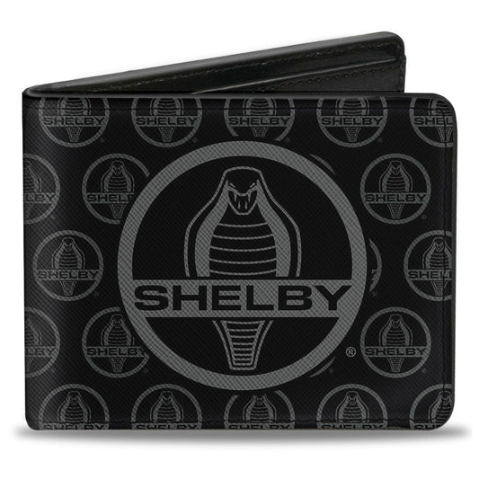 Bi-Fold Wallet - SHELBY Cobra Center Monogram Black Gray