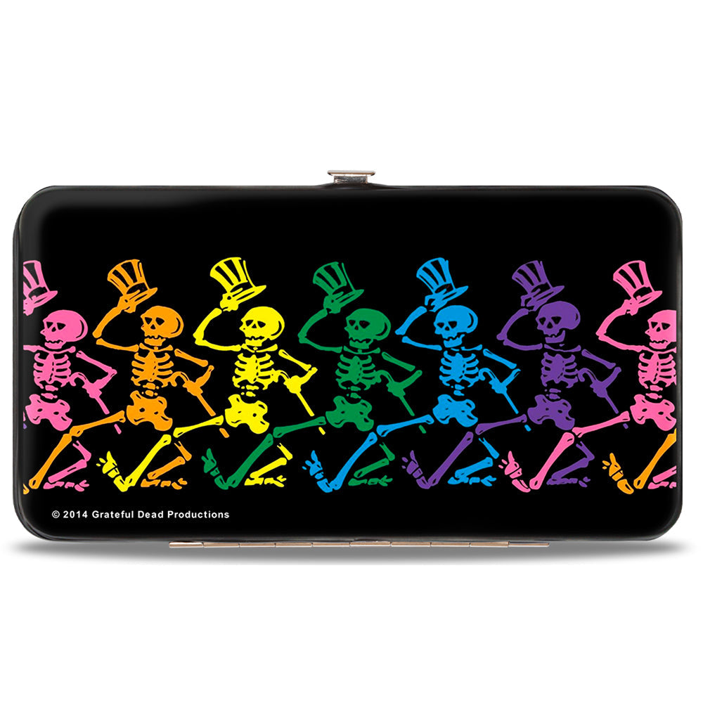 Hinged Wallet - Dancing Skeletons Black Multi Color