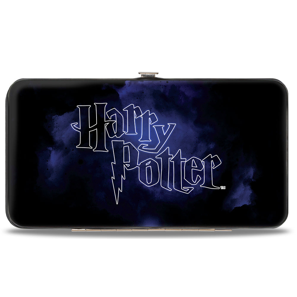 Hinged Wallet - Harry Potter HEDWIG Wings Pose + HARRY POTTER Black Purples White